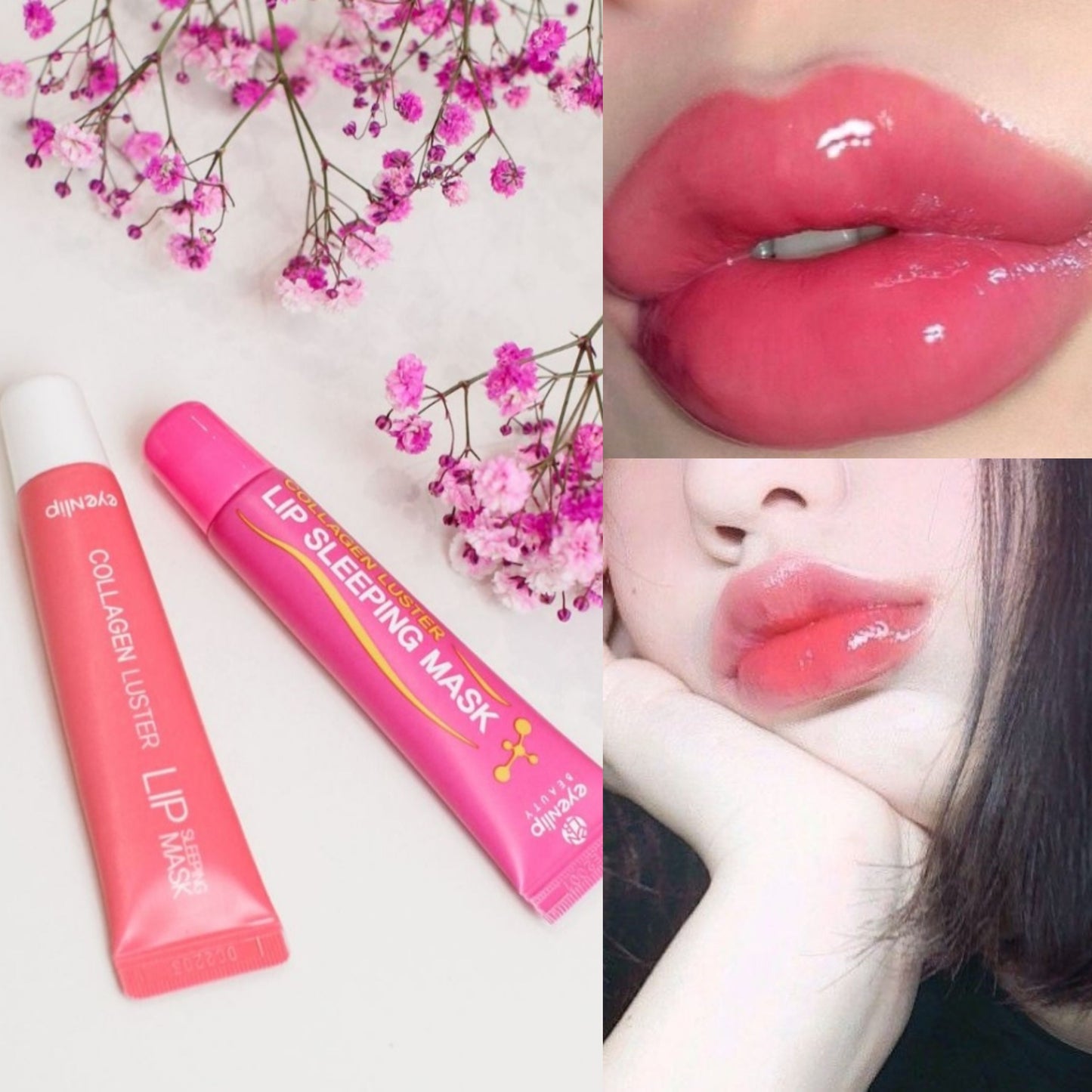 Eyenlip Collagen luster lip mask🥞معالج تشققات وجفاف الشفايف بالفراولة والكولاجين