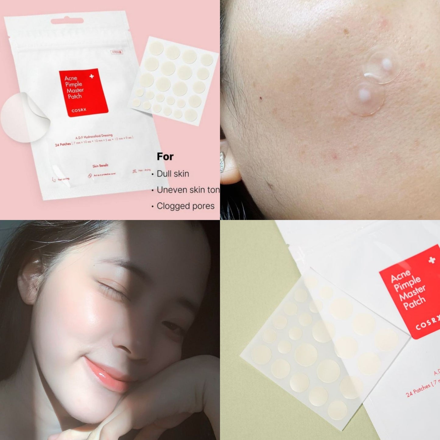 Cosrx acne pimples Master patch⚫️ لصقات الحبوب الفجائية وتغطية حبوب المناسبات وتقليل حجمها