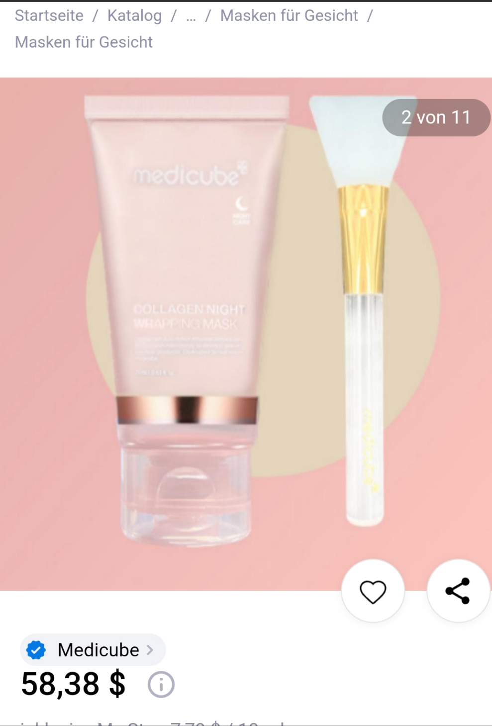Medicube Kollegen night mask