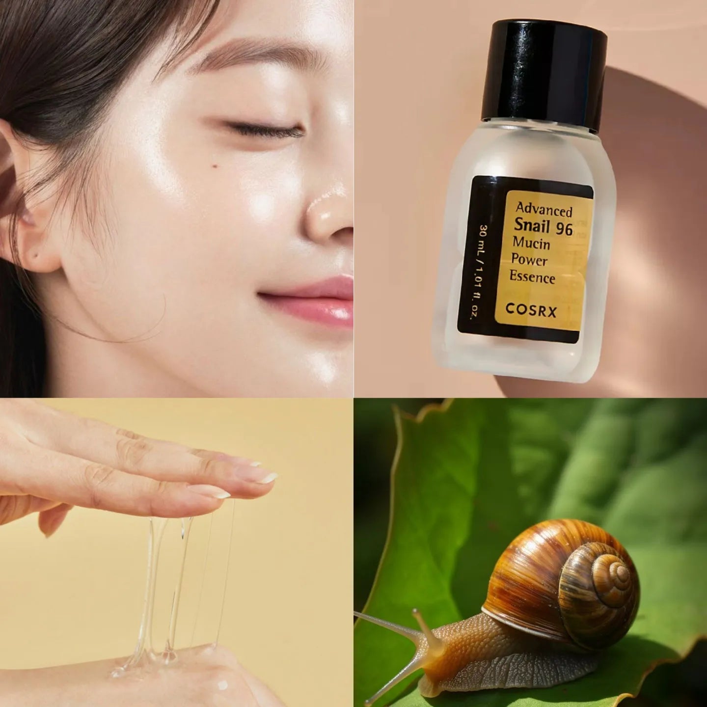 Cosrx Snail 96 Mucin Power Essence🔆 مصل الحلزون للبشرة الزجاجية وتوحيد لون البشرة وتجديد الخلايا