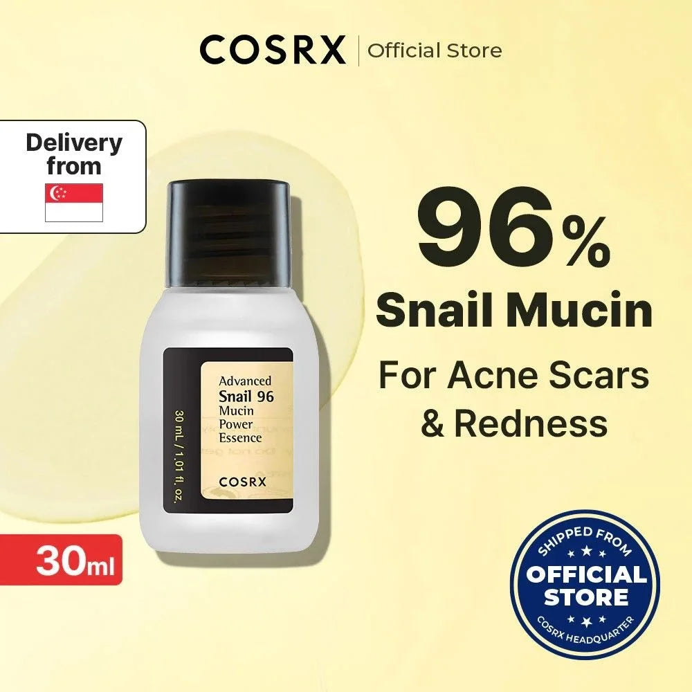 Cosrx Snail 96 Mucin Power Essence🔆 مصل الحلزون للبشرة الزجاجية وتوحيد لون البشرة وتجديد الخلايا