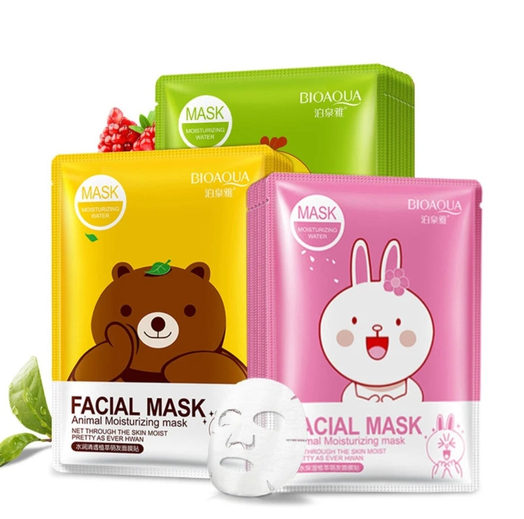 ماسكات الترطيب بالفواكه🍓🍑🥭🍋Animal moisturizing Face Mask