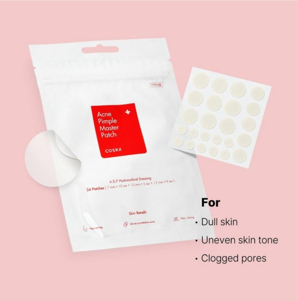 Cosrx acne pimples Master patch⚫️ لصقات الحبوب الفجائية وتغطية حبوب المناسبات وتقليل حجمها