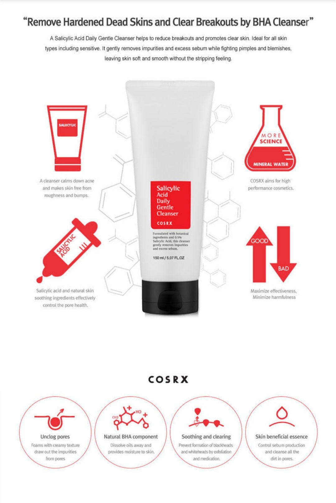 Cosrx salicylic acid daily gentle cleanser