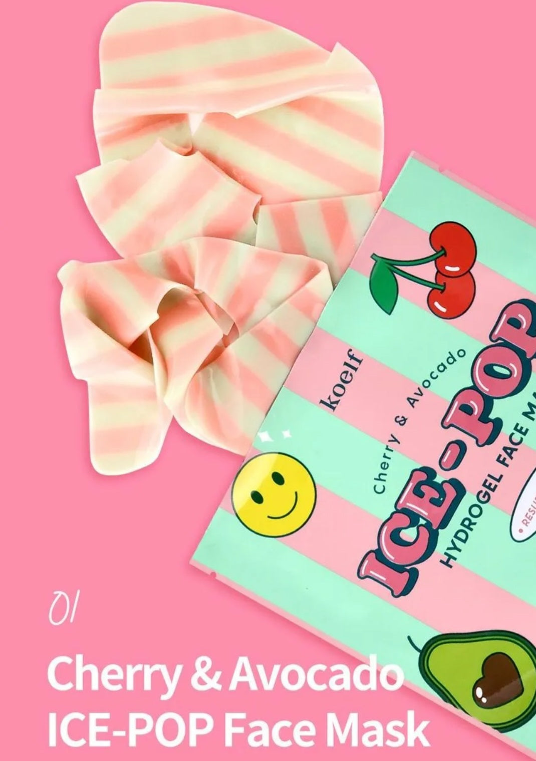 Ice pop hydrogel face mask
