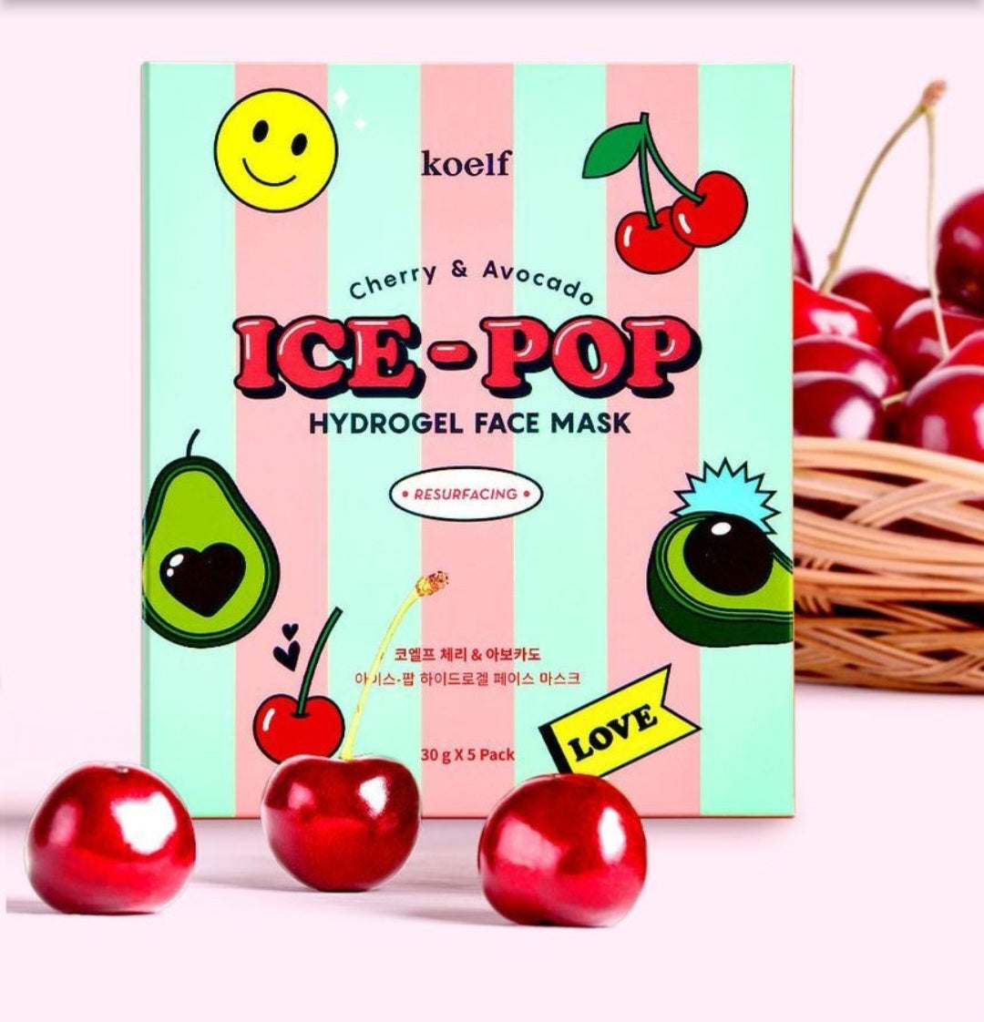 Ice pop hydrogel face mask