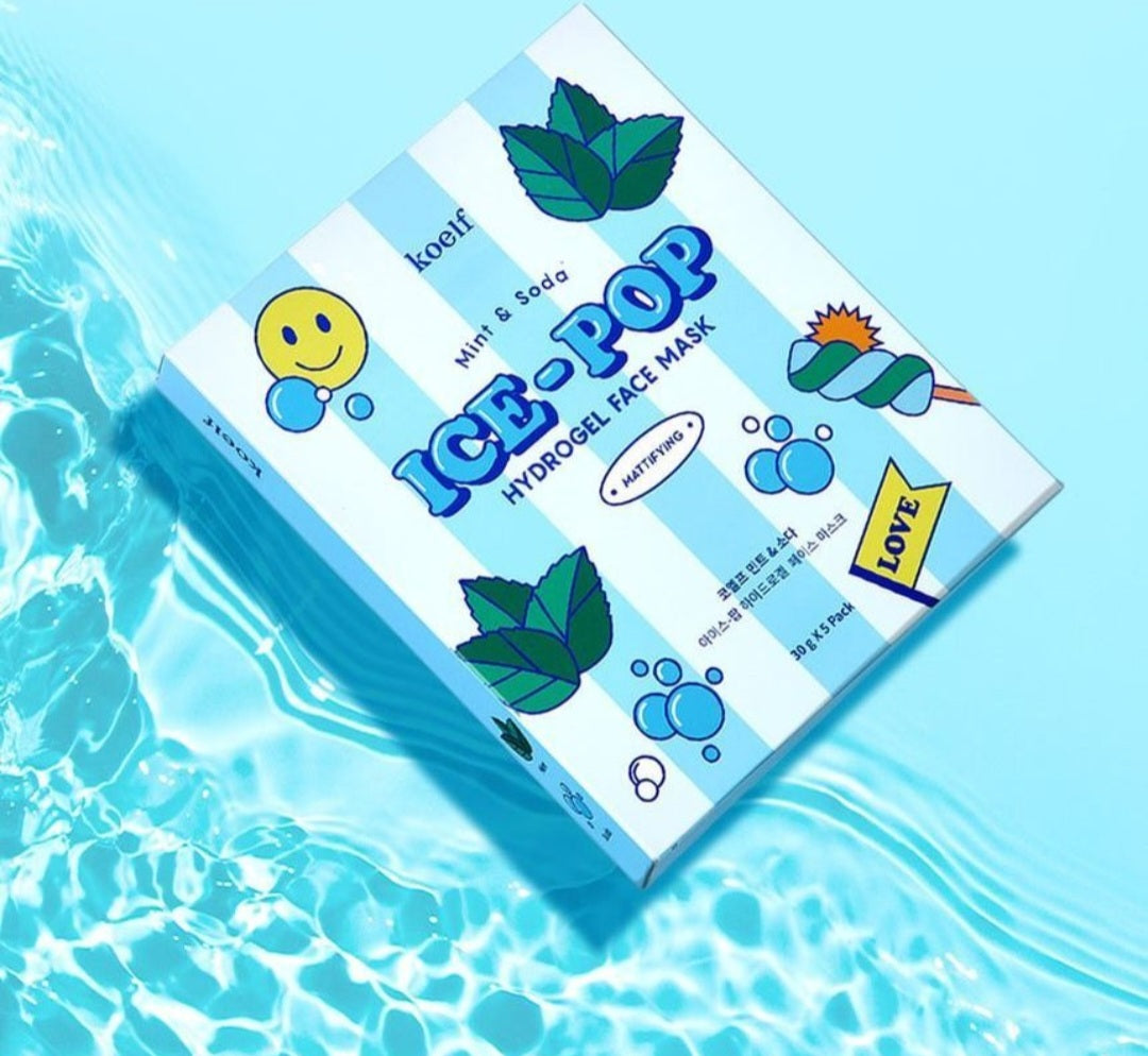 Ice pop hydrogel face mask