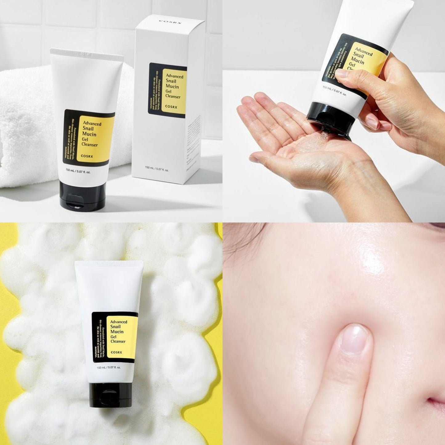 Cosrx sanil Mucin gel cleansing foam 💫💛
غسول المعجزة الرغوي للبشرة الحساسة والجافة بخلاصة الحلزون والمعادن