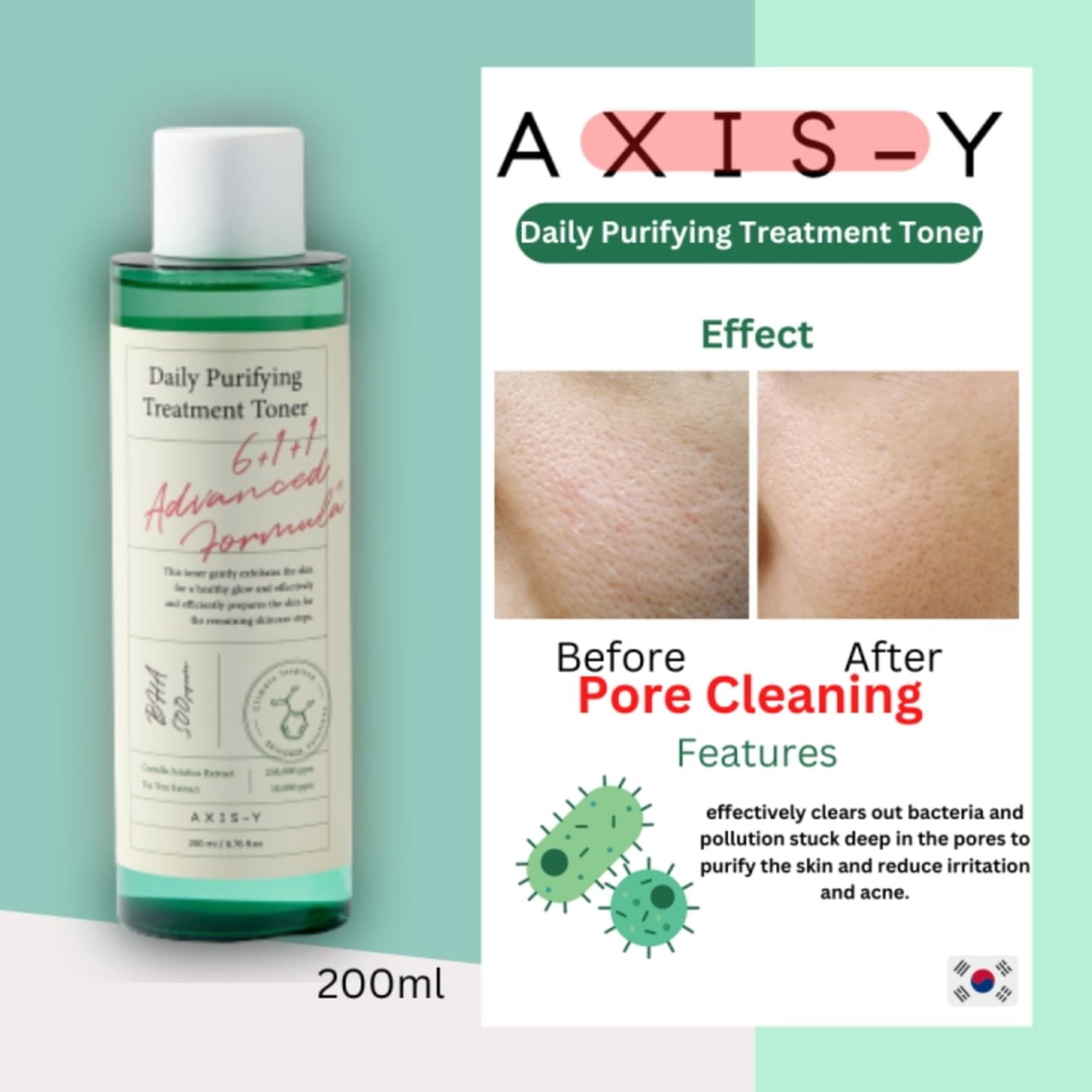 Axis-y Daily Purifying Treatment Toner 🍀💫
تونر البثور المركز والرؤوس السوداء والمسام الواسع