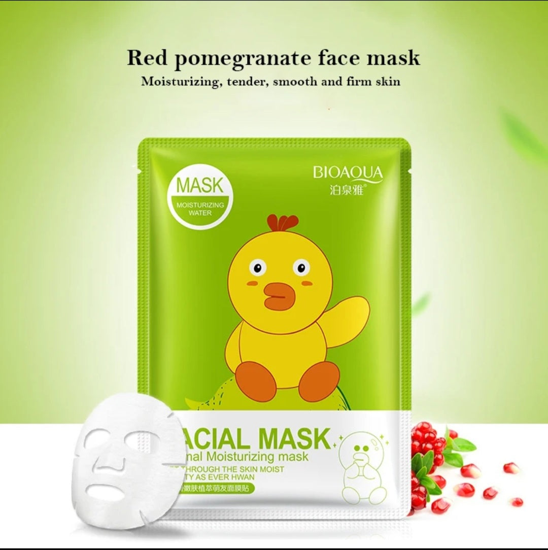 ماسكات الترطيب بالفواكه🍓🍑🥭🍋Animal moisturizing Face Mask