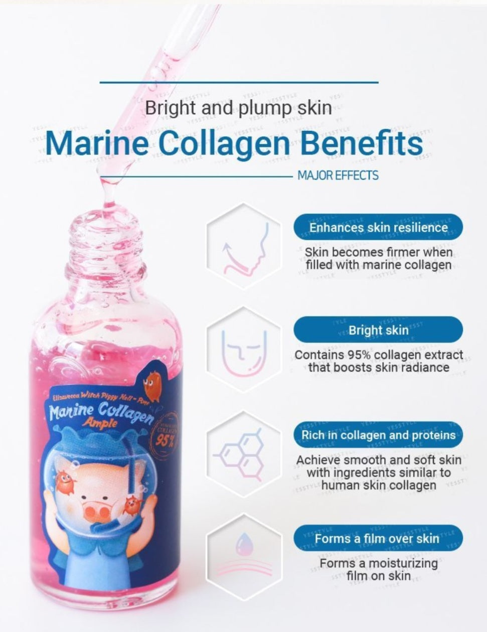 Marine collagen ampule🌊🍒🫐اكسير الجمال بالكولاجين البحري🍒🫐💦
